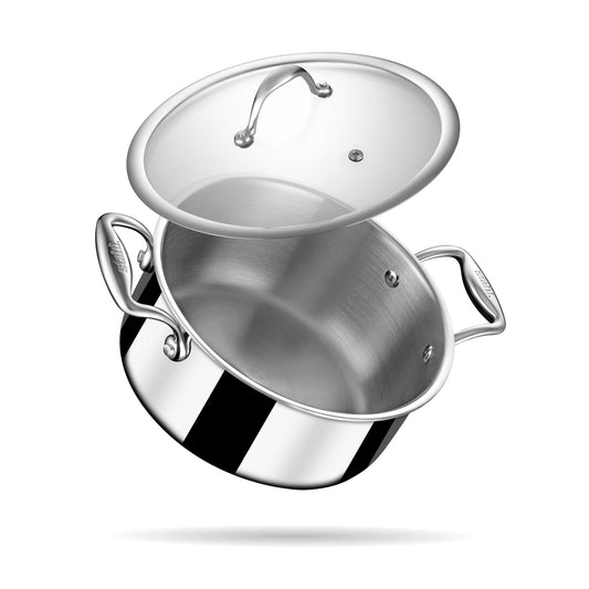 Engrave - Steel Sauce Pot / Casserole - Triply Artisan Series