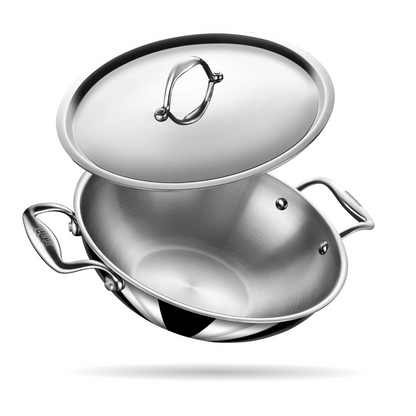 Engrave - Steel Kadhai - Triply Artisan Series