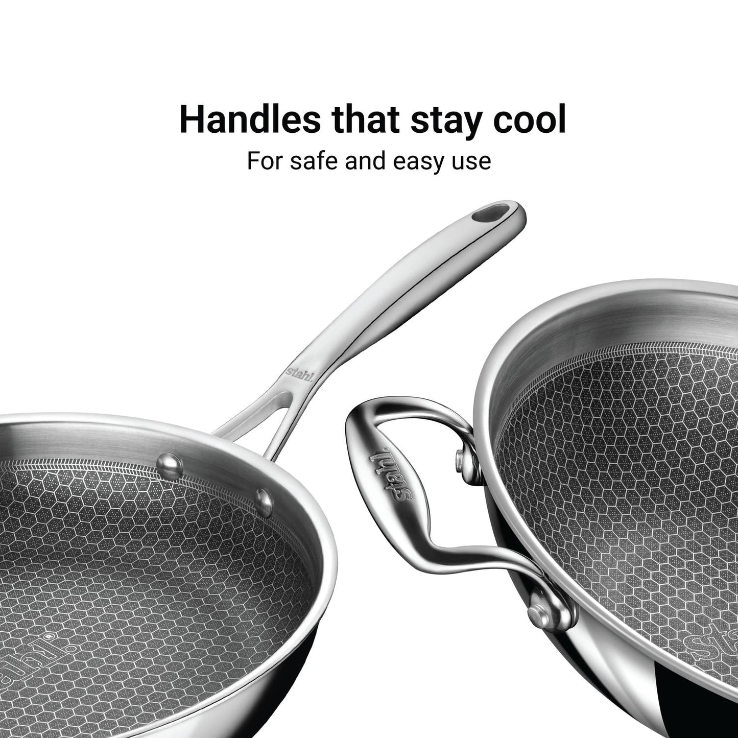 Stahl Artisan Hybrid Combo – Kadhai 24cm + Fry Pan 24cm + SS Pro Lid (24cm)