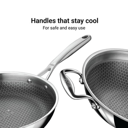 Stahl Artisan Hybrid Combo – Kadhai 24cm + Fry Pan 24cm + SS Pro Lid (24cm)