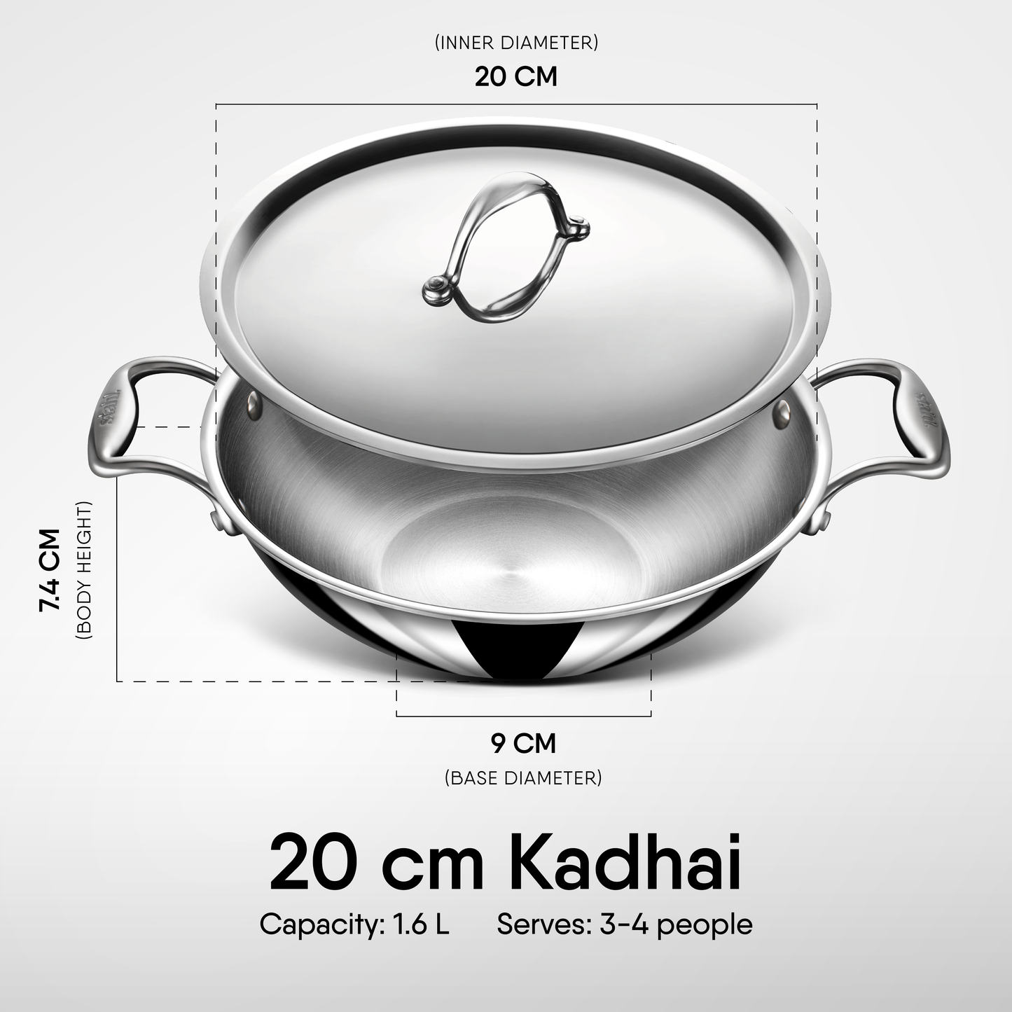 Engrave - Steel Kadhai - Triply Artisan Series