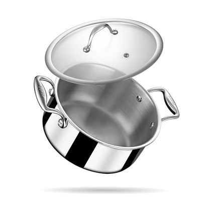 Engrave - Steel Sauce Pot / Casserole - Triply Artisan Series