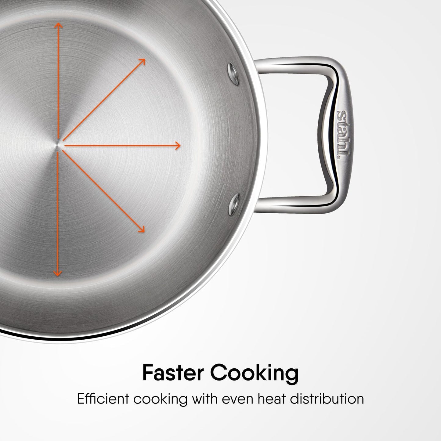 Engrave - Steel Sauce Pot / Casserole - Triply Artisan Series