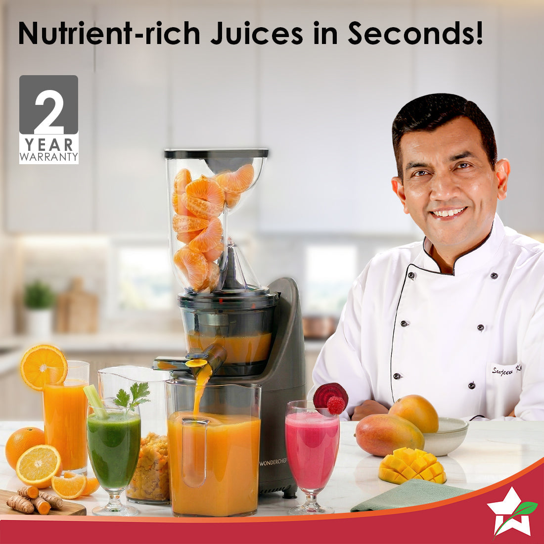 Regalia Full Fruit Cold Press Slow Juicer | 55 RPM Slow Juicer Retains Higher Nutrients | 240W powerful DC motor | Easy to Clean | 5-Year Motor Warranty
