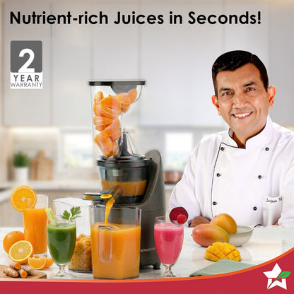 Regalia Full Fruit Cold Press Slow Juicer | 55 RPM Slow Juicer Retains Higher Nutrients | 240W powerful DC motor | Easy to Clean | 5-Year Motor Warranty