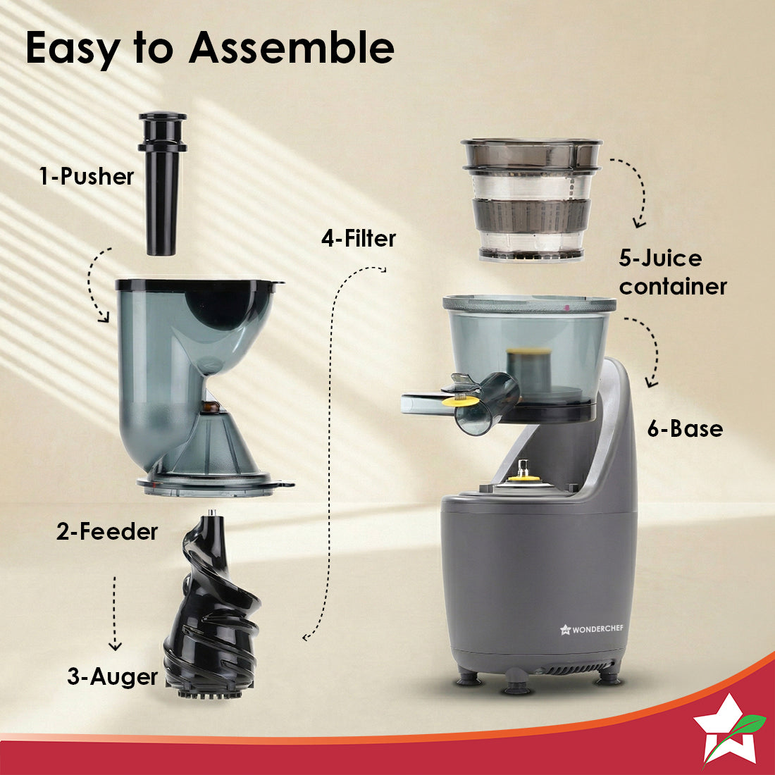 Regalia Full Fruit Cold Press Slow Juicer | 55 RPM Slow Juicer Retains Higher Nutrients | 240W powerful DC motor | Easy to Clean | 5-Year Motor Warranty