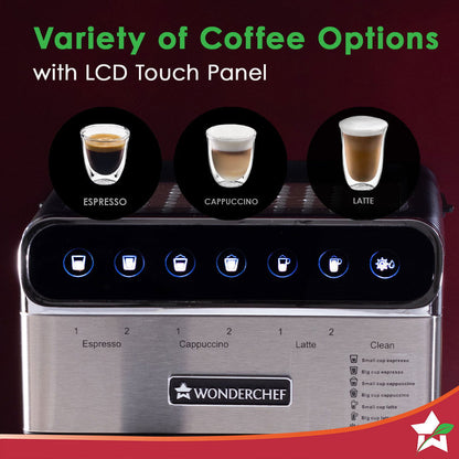Regenta Automatic Coffee Maker | 20-bar Pressure | Automatic Milk Steamer | 2 Year Warranty