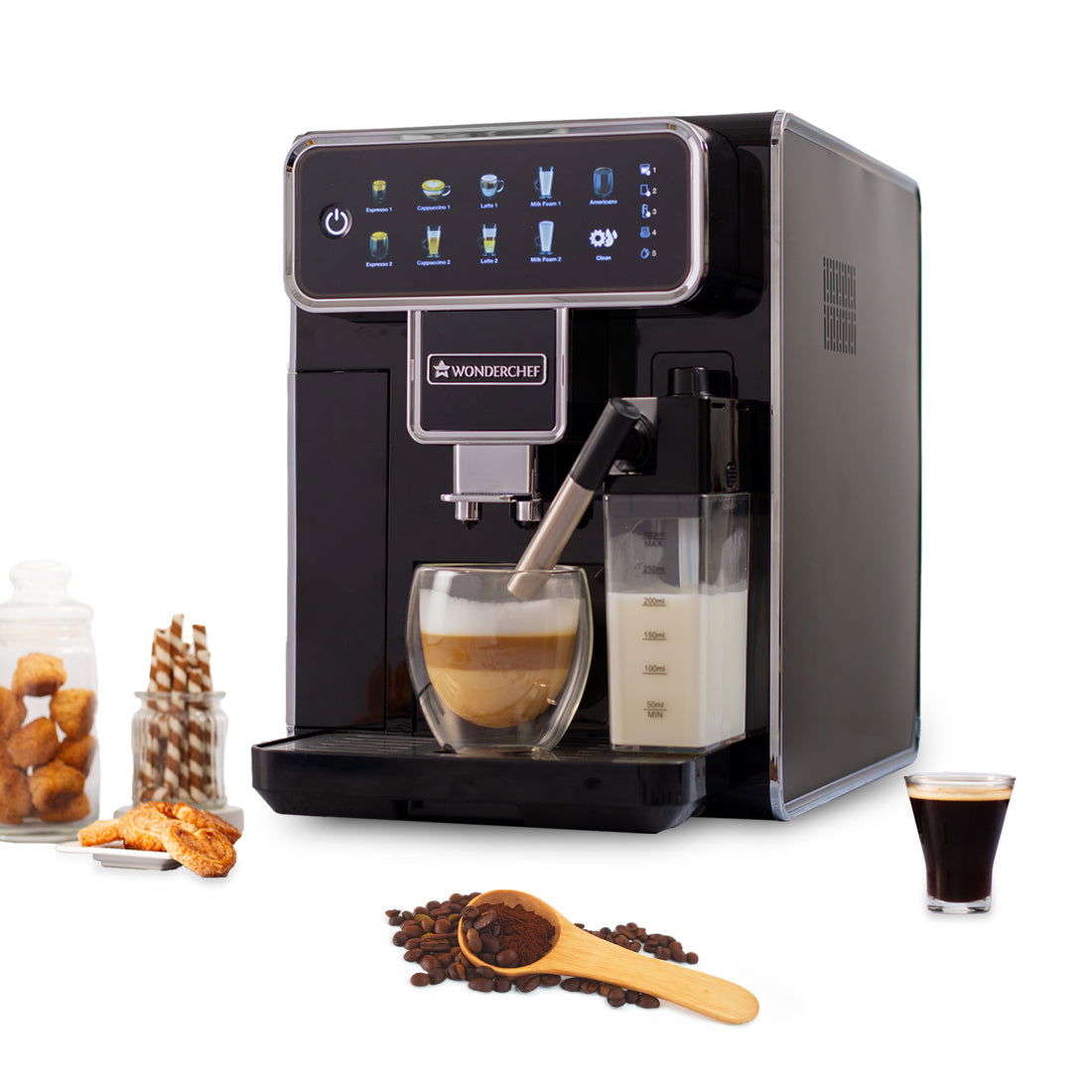 Regenta Fully Automatic Coffee Machine | For brewing Americano, Cappuccino, Latte, Macchiato, Flat White, Espresso | Bean-To-Cup Coffee at 19 bar pressure | 2 Year Warranty