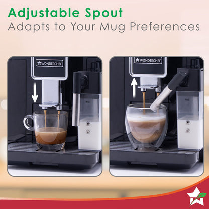 Regenta Fully Automatic Coffee Machine | For brewing Americano, Cappuccino, Latte, Macchiato, Flat White, Espresso | Bean-To-Cup Coffee at 19 bar pressure | 2 Year Warranty