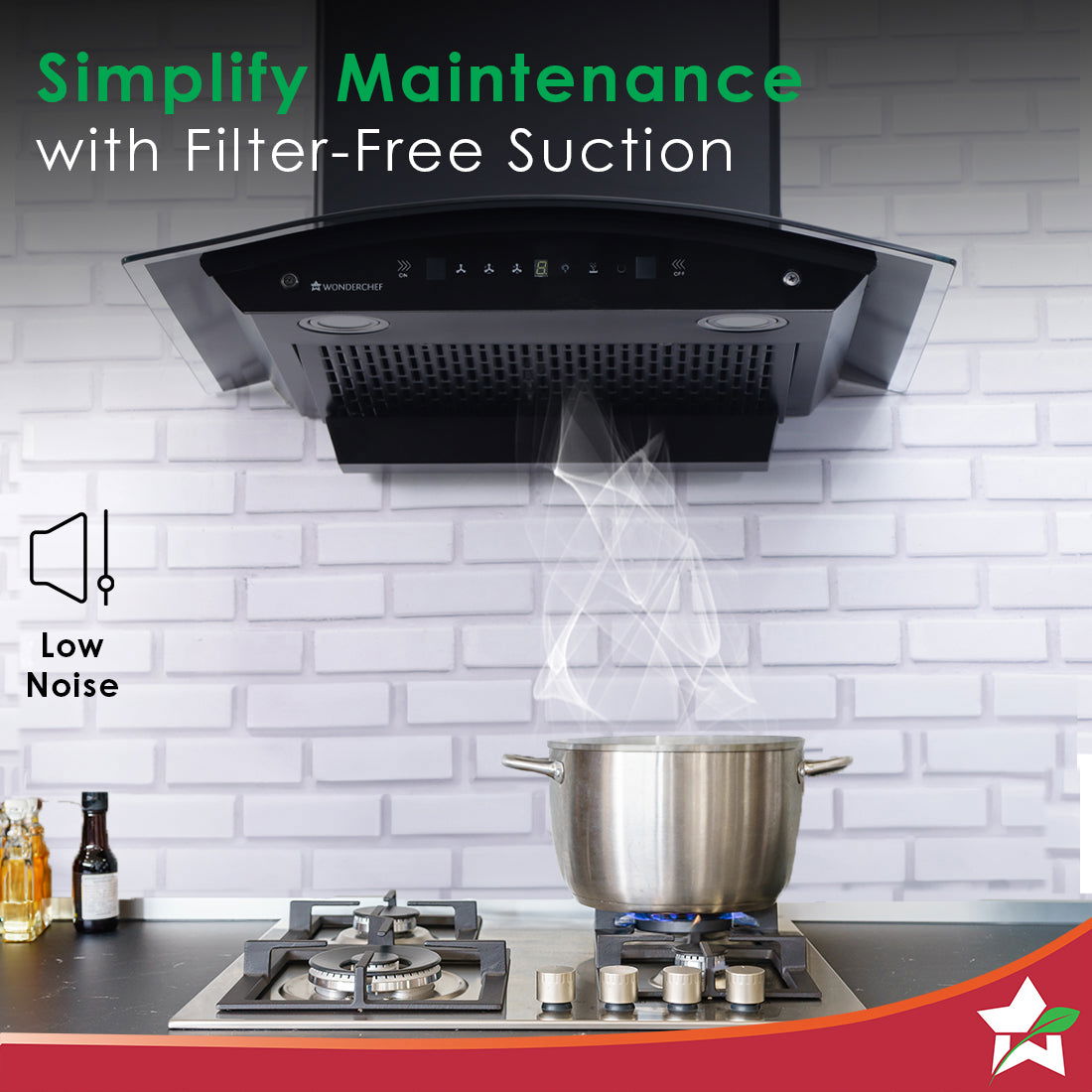 Ultima C-Line| 60cm | 1400 m3/hr | Auto Clean| Curved Glass Chimney | Baffle Filter | 1400M3/hr| Powerful Suction | Touch Control|  3 Speed Motion Sensor Technology| Low Noise | 7 Year Warranty|Black
