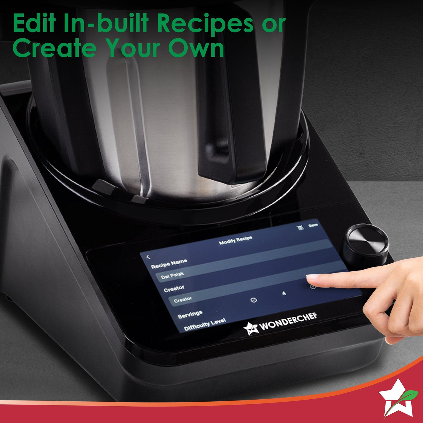 Chef Magic Kitchen Robot, Automatic Cooking Assistant, 500+ Recipes by Chef Sanjeev Kapoor, 15+ Cooking Modes, Create/Edit Recipes, Built-in Weighing Scale, Wi-fi & Phone App, 2-Yr Warranty