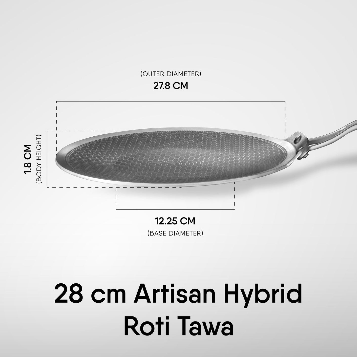 Engrave - Artisan Hybrid Roti Tawa with Cast Handles