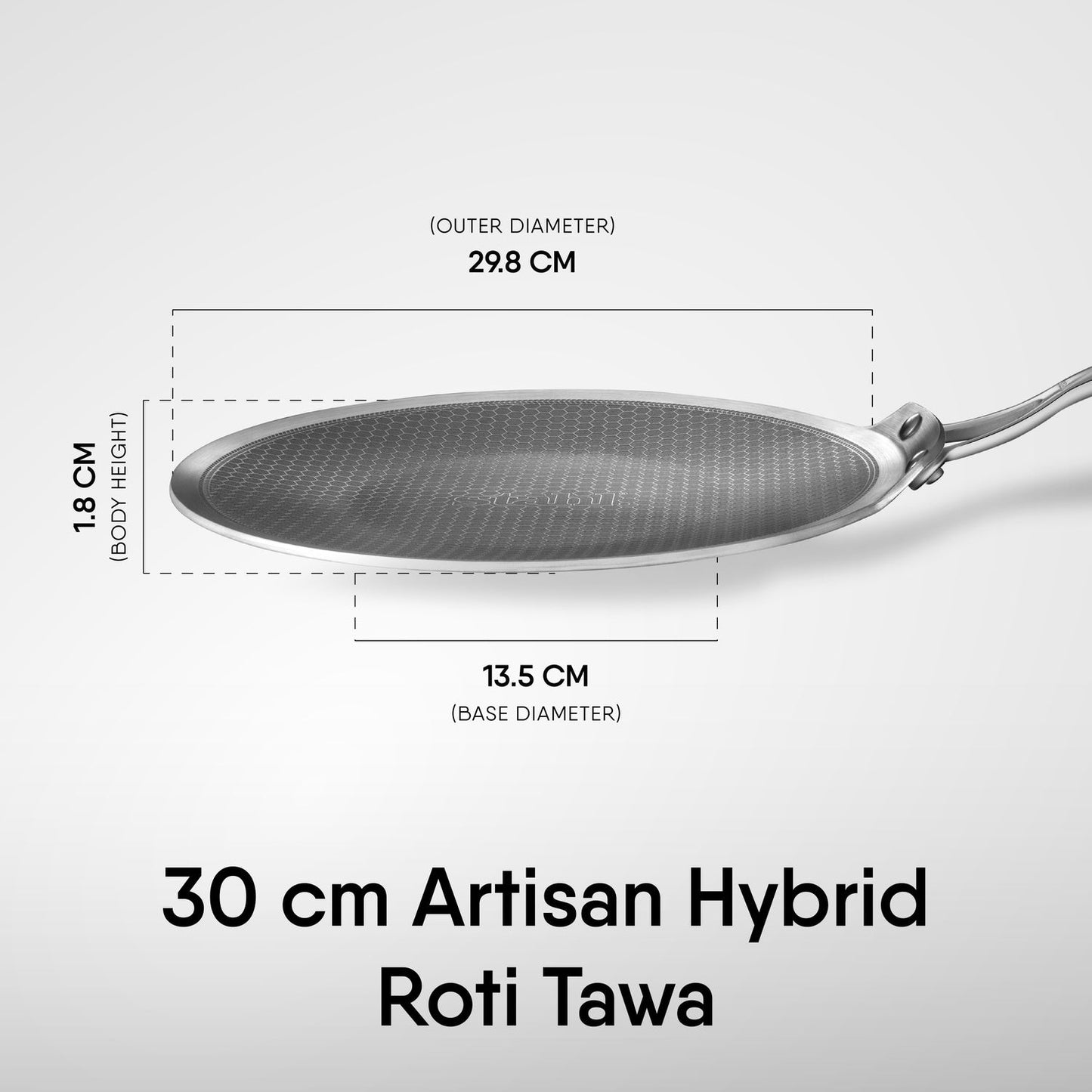 Engrave - Artisan Hybrid Roti Tawa with Cast Handles