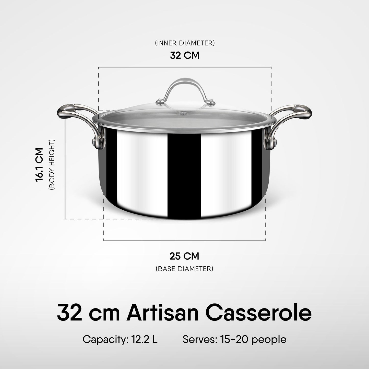 Engrave - Steel Sauce Pot / Casserole - Triply Artisan Series