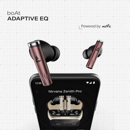 boAt Nirvana Zenith Pro | Wireless Earbuds with Spatial Audio, 80H Playback & 50dB Hybrid Adaptive ANC "Awarded Best TWS by Gadgets 360"