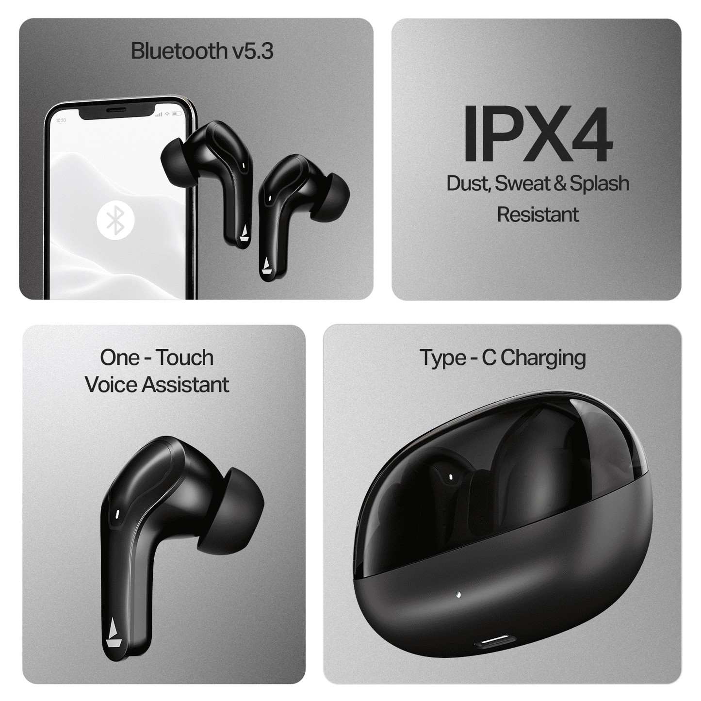 boAt Airdopes Plus 311 | Wireless Earbuds with 50 Hours Playback, Dual Mics with ENx™ Technology, BEAST™ Mode, ASAP™ Charge