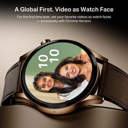 boAt Chrome Horizon | Smartwatch with 1.51" AMOLED Display, Premium Metal Built, VO2 Max, Video Watch Face, Functional Crown
