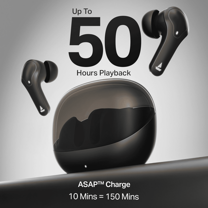 boAt Airdopes Plus 311 | Wireless Earbuds with 50 Hours Playback, Dual Mics with ENx™ Technology, BEAST™ Mode, ASAP™ Charge