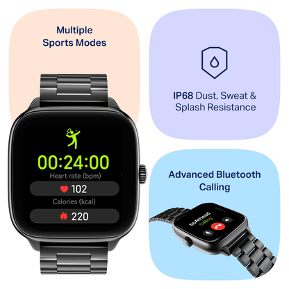 boAt Storm Verge | Smartwatch with 1.72" Ultra HD Display, Premium Metal Build & Advanced Bluetooth Calling