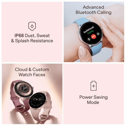 boAt Chrome Iris | Smartwatch with 1.32" AMOLED Display, 1000 nits brightness & Wellness Tracking