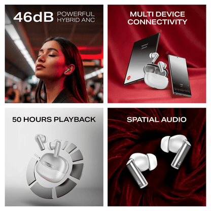 boAt Airdopes Prime 701 ANC | Wireless Earbuds with 50 Hours Playback, 46dB Hybrid ANC, Spatial Audio, Multipoint & BEAST™ Mode