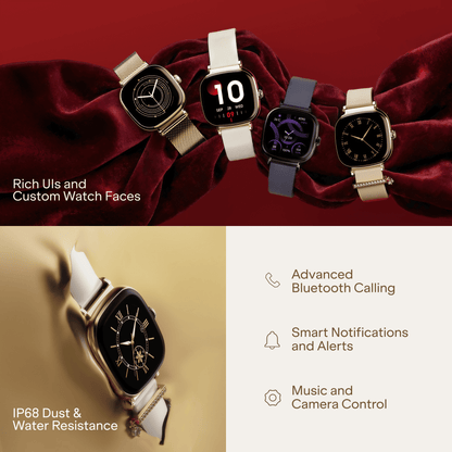 boAt Chrome Ivory | Smartwatch with 1.70" AMOLED Display, 1000 nits brightness & Female Wellness Tracking (Co-Designed with GIVA)