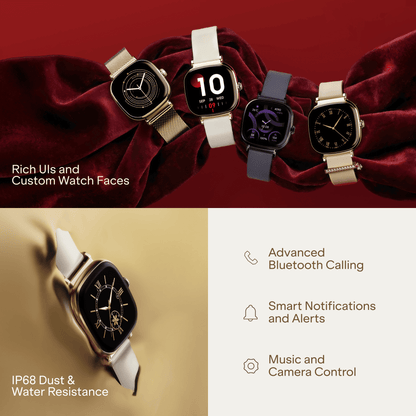 boAt Chrome Ivory | Smartwatch with 1.70" AMOLED Display, 1000 nits brightness & Female Wellness Tracking (Co-Designed with GIVA)