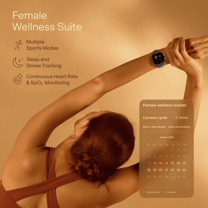 boAt Chrome Ivory | Smartwatch with 1.70" AMOLED Display, 1000 nits brightness & Female Wellness Tracking (Co-Designed with GIVA)