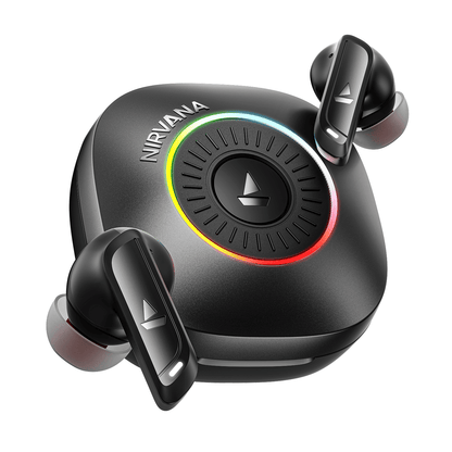 boAt Nirvana Crown | Smart TWS Earbuds with Haptic Enabled Case, 50dB Hybrid ANC & Spatial Audio