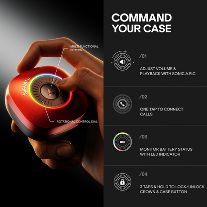 boAt Nirvana Crown | Smart TWS Earbuds with Haptic Enabled Case, 50dB Hybrid ANC & Spatial Audio
