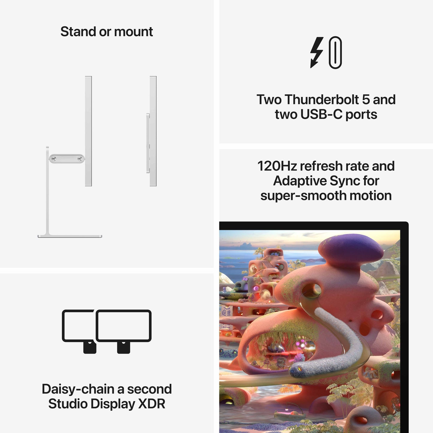 Studio Display XDR - Standard glass - Tilt- and height-adjustable stand