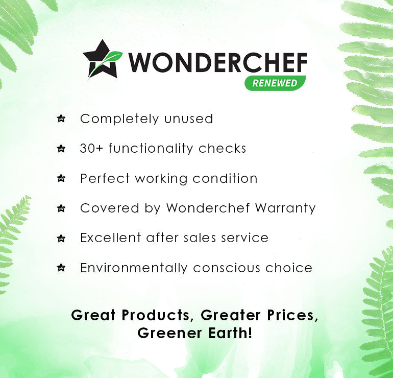 Wonderchef Renewed Oven Toaster Griller (OTG) - 48 Litres, Stainless Steel | with Rotisserie | Auto-shut off | Heat-resistant Tempered Glass | 6-stage heat selection | 1 Year Warranty