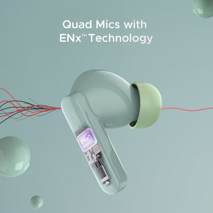 boAt Airdopes Ultra Plus | Wireless Earbuds with 50 Hours Playback, BEAST™ Mode, Quad Mics with ENx™ Tech, IWP™ Technology