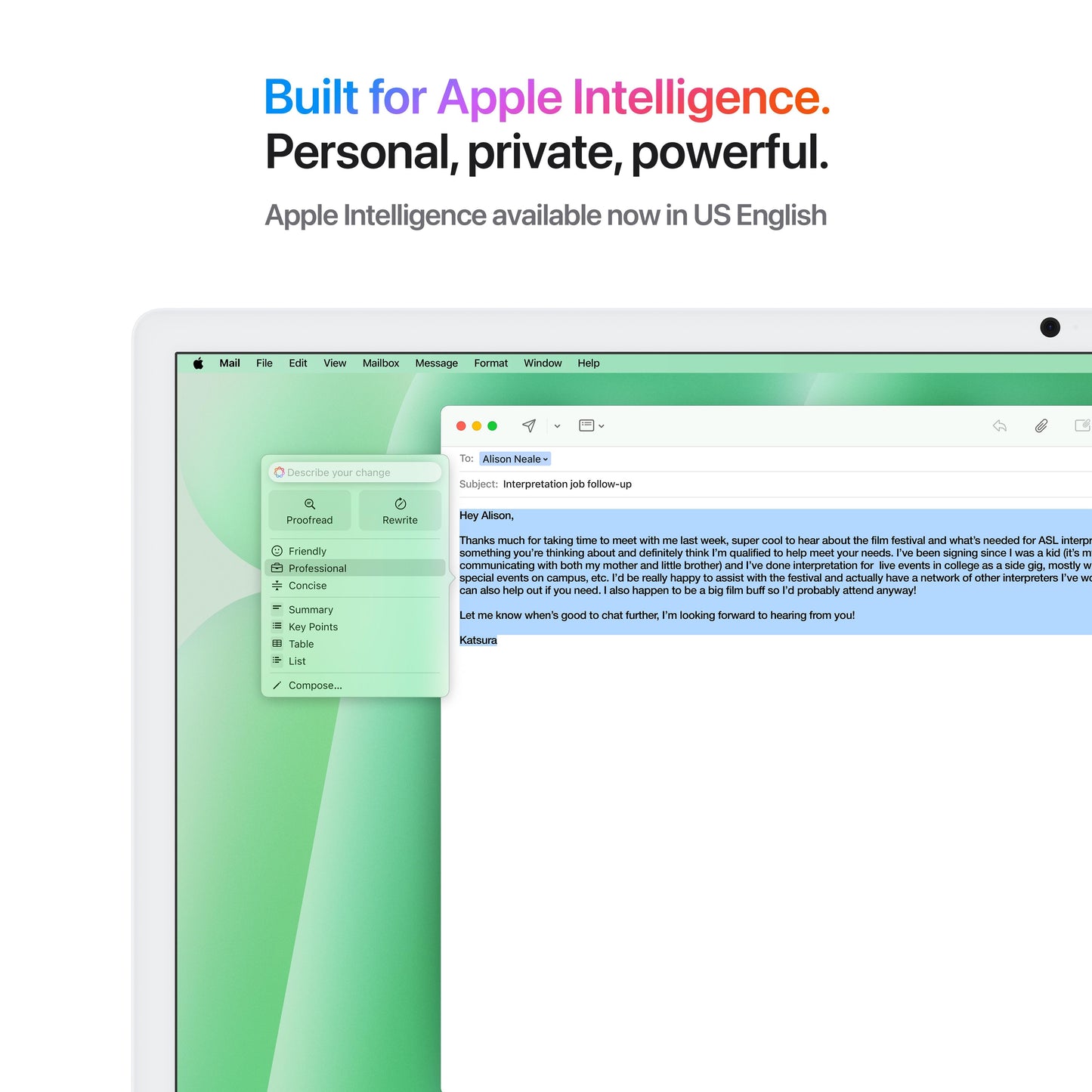 24-inch iMac with Retina 4.5K display: Apple M4 chip with 10-core CPU and 10-core GPU, 512GB SSD - Green