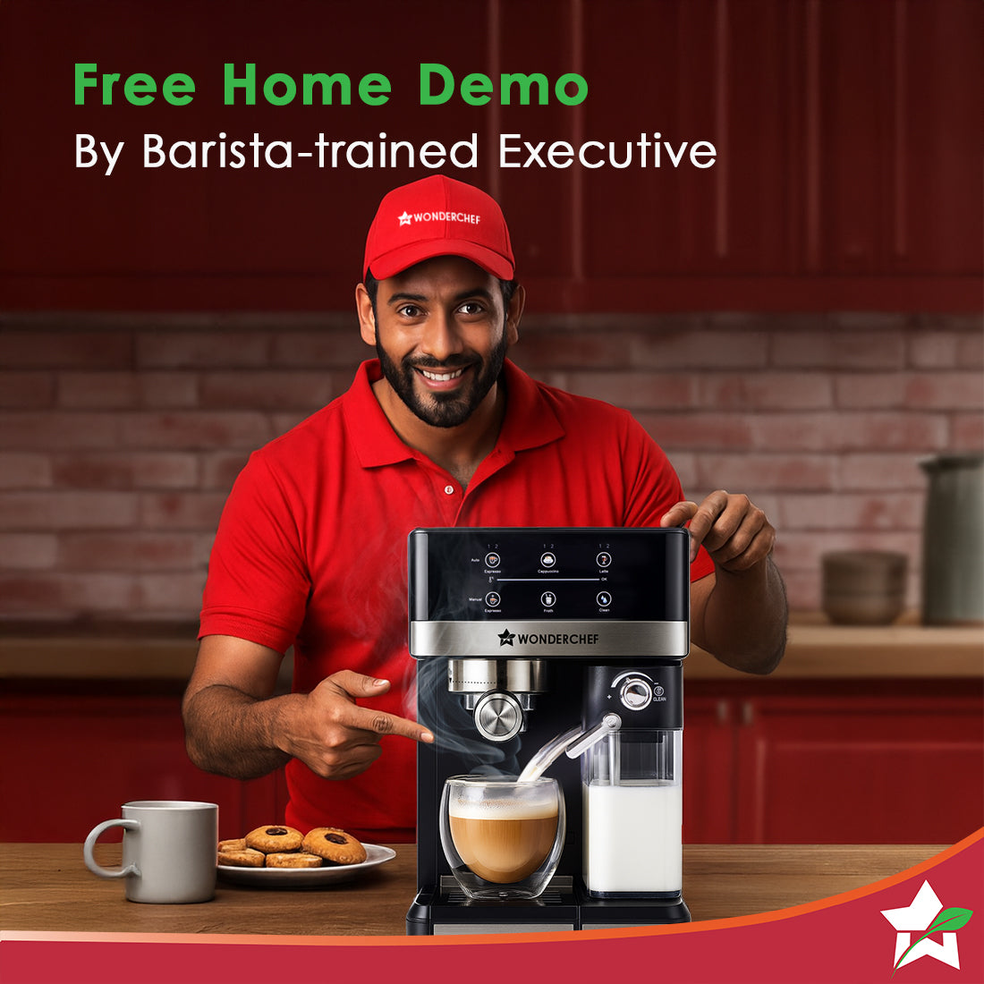 Regalia Automatic Coffee Maker, 20-bar with Auto-Frother, Make Espressos, Cappuccinos & Lattes at Home, With Milk Container & Steamer, Metal Porta Filter, Auto-clean, 2-Yr Warranty