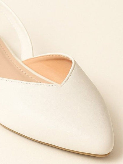 Women’s Minimal Slingback Flats – Pointed Toe Comfortable Casual Shoes