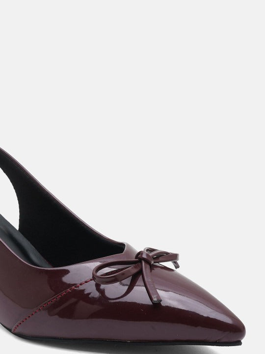 Women’s Patent Slingback Heels – Pointed Toe Elegant Party Pumps